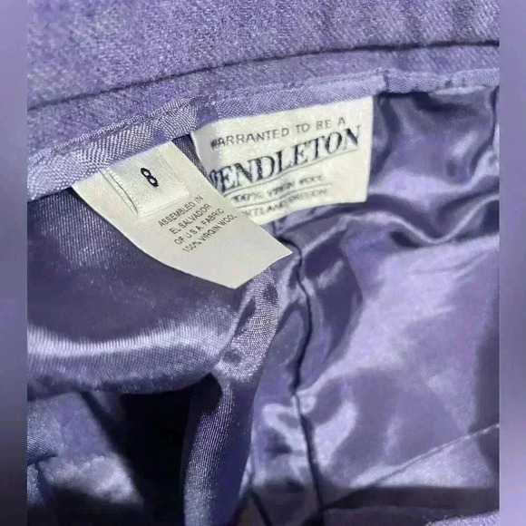 Pendleton 100% Wool Pants - Purple - Size 8 - Vintage - Picture 6 of 7